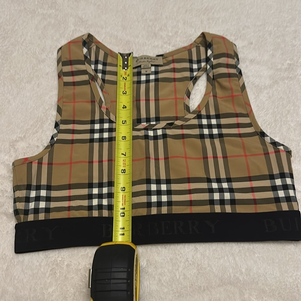 Burberry Women's Beige and Black Plaid Tank Top - Picture 6 of 6